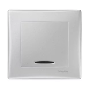 Schneider Włącznik schodowy z podświetleniem SEDNA aluminium - Wyłączniki światła i elektryczne - miniaturka - grafika 1