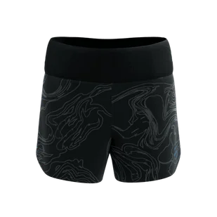 COMPRESSPORT Spodenki biegowe damskie PERFORMANCE SHORT AURORA black/aurora - Spodnie sportowe damskie - miniaturka - grafika 1