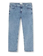 Spodenki męskie - Calvin Klein Jeans Męskie spodnie Regular Taper Plus, NIEBIESKI, 48W / 30L - miniaturka - grafika 1