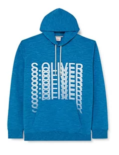 s.Oliver Big Size Bluza męska z długim rękawem, niebiesko-zielona, XXL, Niebieski zielony, XXL - Bluzy męskie - miniaturka - grafika 1