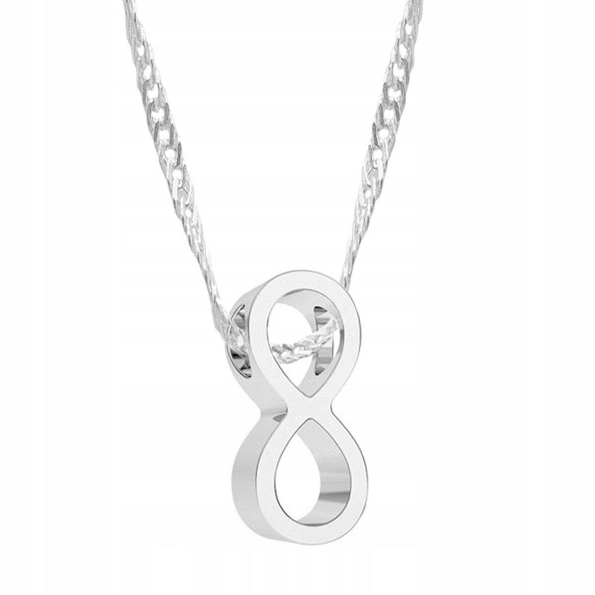 Naszyjnik Srebrny z Nieskończonością Ósemka Znak Nieskończoność SREBRO 925