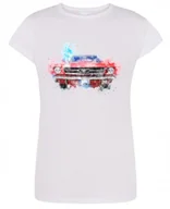 Koszulki i topy damskie - T-Shirt damski nadruk kolorowy MUSTANG r.L - miniaturka - grafika 1