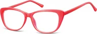 Okulary korekcyjne, oprawki, szkła - Sunoptic Okulary oprawki korekcyjne Kocie Oczy zerówki CP129A malinowe - miniaturka - grafika 1