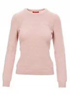 Bluzki damskie - GUESS DAMSKA BLUZKA RÓŻOWA Z LOGO DOPASOWANA S GNA - miniaturka - grafika 1