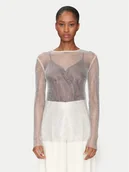 Bluzki damskie - Marella Bluzka Rino 2513941011 Biały Slim Fit - miniaturka - grafika 1