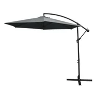 Parasole ogrodowe - Parasol składany szary i podstawa kwadratowa - miniaturka - grafika 1