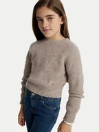 Swetry dla chłopców - Mayoral Sweter 7305 Brązowy Regular Fit - miniaturka - grafika 1