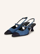 Czółenka - Carel Czółenka Z Odkrytą Piętą Cecile W Stylu Jeansowym blau - miniaturka - grafika 1