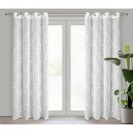 Zasłony - Zasłona gotowa na przelotkach LAIR 140 x 260 cm biały - miniaturka - grafika 1