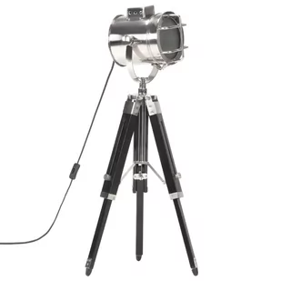 Vida Lampa podłogowa na trójnogu czarna lite drewno mango 69 cm V-286108 - Lampy stojące - miniaturka - grafika 1