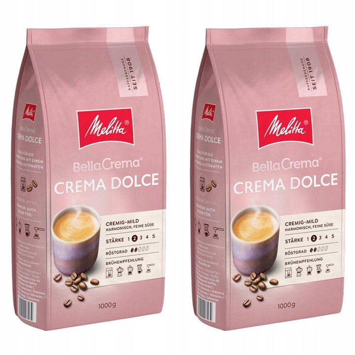 Kawa ziarnista Melitta Bellacrema Crema Dolce 2x1kg