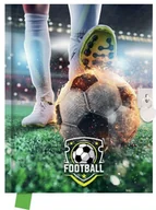 Notesy i bloczki - Happy Color Pamiętnik z kłódką 80 kartek Football - artykuł papierniczy - miniaturka - grafika 1
