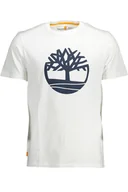Koszulki męskie - T-SHIRT MĘSKI Z KRÓTKIM RĘKAWEM TIMBERLAND BIAŁY - miniaturka - grafika 1