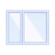 Okna - Okno PCV 2-szybowe fasadowe O37 białe 1765x1435 mm otwierane do wewnątrz lewe 5901171276308 - miniaturka - grafika 1