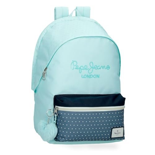 Pepe Jeans Dalma Plecak na laptopa z podwójną komorą na laptopa 15,6 cala niebieski 31 x 44 x 15 cm poliester by Joumma Bags, Niebieski, 32x44x22 cms, dwukomorowy plecak na laptopa