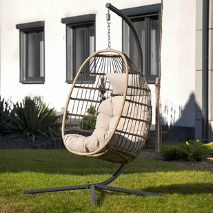 Fotel wiszący ogrodowy HARMONY Beige - FOCUS GARDEN - Fotele i krzesła ogrodowe - miniaturka - grafika 1