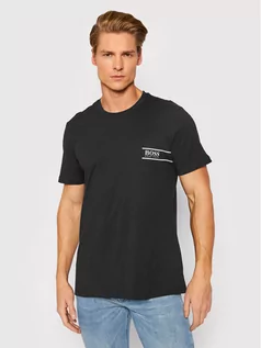 Koszulki męskie - Hugo Boss T-Shirt Rn 24 50426319 Czarny Relaxed Fit - grafika 1