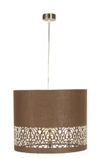 Candellux ZWIS dekoracyjna LAMPA wisząca OPRAWA Abażurowa DO salonu ARABESCA 31-19519 Chrom beżowy - Lampy sufitowe - miniaturka - grafika 1