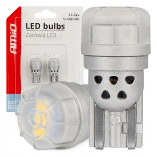 ŻARÓWKI SAMOCHODOWE LED 360 POSTOJÓWKI W5W T10 12V 24V - Żarówki samochodowe - miniaturka - grafika 1