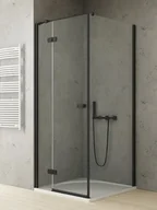 Kabiny prysznicowe - New Trendy Czarna kabina prysznicowa drzwi uchylne 90x100 lewa EXK-4930 Reflexa Black - miniaturka - grafika 1
