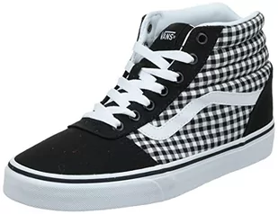 Vans Damskie buty sportowe Ward Canvas Hi-Top, Czarna kratka czarna 3,5 cm - 36.5 EU - Koszulki i topy damskie - miniaturka - grafika 1