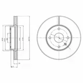 Tarcze hamulcowe - Tarcza hamulcowa DELPHI BG4193 - miniaturka - grafika 1