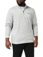 Bluzy męskie - Champion Męska bluza z kapturem American Classics Small Script Logo Half Zip, szary, S - miniaturka - grafika 1