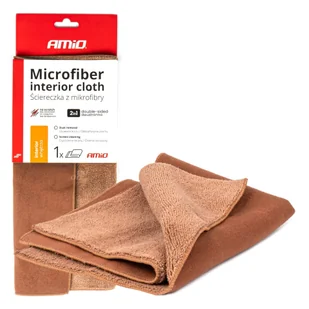Mikrofibra ścierka 2w1 do czyszczenia wnętrza samochodu i ekranów 30x30 cm 500g amio-03982 - Akcesoria do mycia samochodu - miniaturka - grafika 1