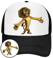 Czapki i chusty sportowe męskie - Czapka z Daszkiem Madagaskar Czarna z Nadrukiem Siatka Bejsbolówka - miniaturka - grafika 1