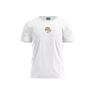 Koszulki męskie - Bona Basics, Nadruk cyfrowy, męski t-shirt basic,% 100 bawełna, biały, casualowy, męskie topy, rozmiar: XL, biały, XL - grafika 1