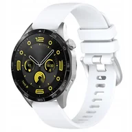 Akcesoria do smartwatchy - Pasek Bizon Strap Watch Silicone Pro do Huawei Watch GT 4 41 mm, biały - miniaturka - grafika 1