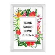 Ramki na zdjęcia - Ramka na zdjęcia 20x30 cm, drewniana w kolorze białym - miniaturka - grafika 1
