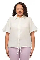 Bluzki damskie - Ulla Popken, Damska bluzka z węzłem, białawy, 50-52 - miniaturka - grafika 1