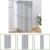 Szafy - The Living Store Szafa szara Sonoma 90x52x200 cm Materiał drewnopochodny - miniaturka - grafika 1