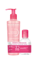 Zestawy kosmetyków damskich - Bioderma Zestaw Sensibio (Gel Moussant 200ml + H2O 100ml) - miniaturka - grafika 1