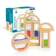 Zabawki sensoryczne - Tęczowe klocki z koralikami / Guide craft - miniaturka - grafika 1