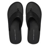 Klapki i japonki męskie - Japonki Tommy Hilfiger Jacquard Logo FM0FM05808 Czarny - miniaturka - grafika 1