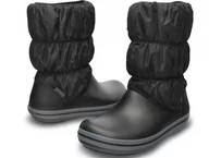 Śniegowce damskie - CROCS WINTER PUFF BOOT Śniegowce czarne 34,5 - miniaturka - grafika 1