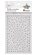 Zabawki kreatywne - Perełki samoprzylepne okrągłe białe 325szt - miniaturka - grafika 1