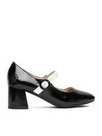 Półbuty damskie - Rieker Półbuty 44752-00 Czarny - miniaturka - grafika 1