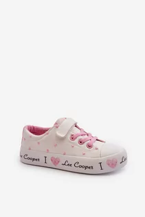 Buty dla dziewczynek - Trampki Dziewczęce Lee Cooper LCW-24-02-2159 Białe-33 - grafika 1