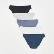 Majtki damskie - Reserved - Bawełniane majtki bikini 5 pack - Blue - miniaturka - grafika 1