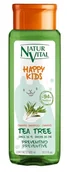 Kosmetyki kąpielowe dla dzieci - NaturVital - Happy Kids Tea Tree Baby szampon dla dzieci i dzieci, z ekstraktem z drzewa herbaty, naturalny i hipoalergiczny, bez parabenów, barwników i silikonów, 300 ml - miniaturka - grafika 1