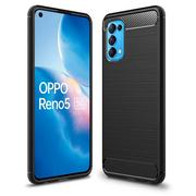 Etui i futerały do telefonów - Etui Carbon Case do OPPO Reno 5 4G / Reno 5 5G / Reno 5K / Find X3 Lite czarny - miniaturka - grafika 1