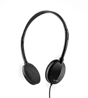 Słuchawki - ELBE AU-789-CC Ultralekkie regulowane słuchawki z pałąkiem na głowę z czarnym kablem - miniaturka - grafika 1