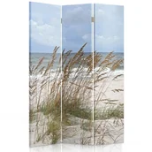 Parawany - Parawan dwustronny obrotowy FEEBY, Morze Plaża Trawy 110x170 - miniaturka - grafika 1