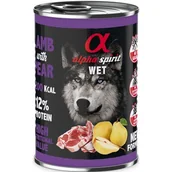 Mokra karma dla psów - Alpha Spirit JAGNIĘCINA Z GRUSZKĄ 400g - miniaturka - grafika 1