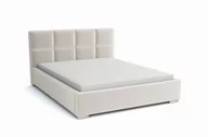 Łóżka - Łóżko tapicerowane 120x200 z materacem do sypialni - Alaska Kremowe - miniaturka - grafika 1
