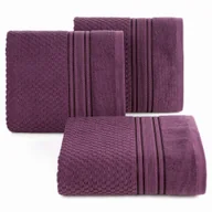 Ręczniki - Ręcznik Frotte 70x140 Eurofirany DAVOS c. fioletowy 500gsm Kąpielowy Puszys - miniaturka - grafika 1