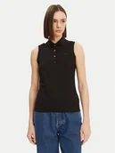 Koszulki i topy damskie - Lacoste Polo PF5445 Czarny Slim Fit - miniaturka - grafika 1